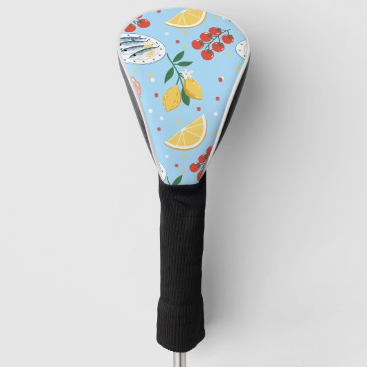 Mediterraan Zeevoedsel Marktpatroon (5) Golfheadcover (Voorkant)
