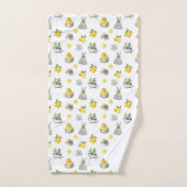 Mediterraan zomer citroenpatroon bad handdoek (Handdoek)