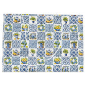 Mediterraan zomer citroenpatroon groot cadeauzakje (Achterkant)