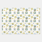 Mediterraan zomer citroenpatroon inpakpapier vel (Voorkant 2)