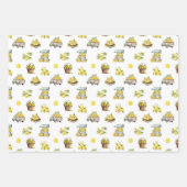 Mediterraan zomer citroenpatroon inpakpapier vel (Voorkant 3)