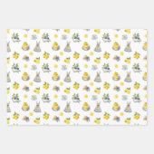 Mediterraan zomer citroenpatroon inpakpapier vel (Voorkant)