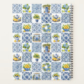 Mediterraan zomer citroenpatroon planner (Achterkant)