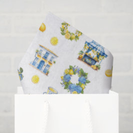 Mediterraan zomer citroenpatroon tissuepapier