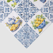 Mediterraan zomer citroenpatroon tissuepapier (Detail)