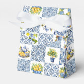 Mediterraan Zomer Limoen Patroon  Bedankdoosjes (Voorkant Zijde)