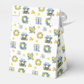 Mediterraan Zomer Limoenpatroon  Bedankdoosjes (Achterkant)