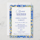 Mediterraan zomer modern tegel Vrijgezellenfeest Kaart (Voorkant)