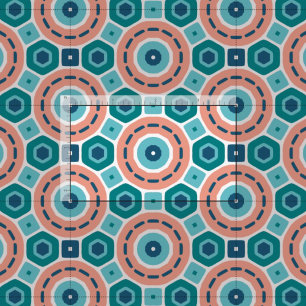Mediterraan Zomer Vibes geometrisch patroon Stof