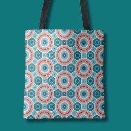 Mediterraan Zomer Vibes geometrisch patroon Tote Bag