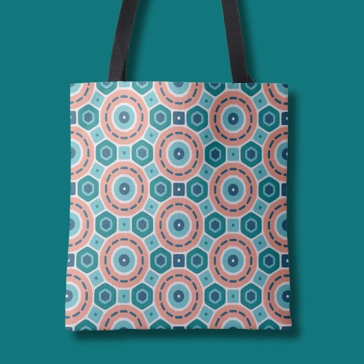 Mediterraan Zomer Vibes geometrisch patroon Tote Bag
