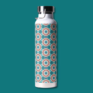 Mediterraan Zomer Vibes geometrisch patroon Waterfles