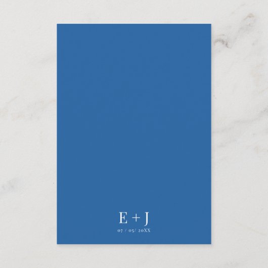 Mediterraan zomermodern blauw mozaïek Huwelijk Informatiekaartje (Achterkant)