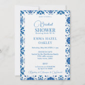 Mediterraan zomermodern blauw Vrijgezellenfeest Kaart (Voorkant)