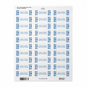 Mediterraan zomermodern tegel trouwadres etiket (Full Sheet)