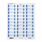 Mediterraan zomermodern tegel trouwadres etiket (Full Sheet)