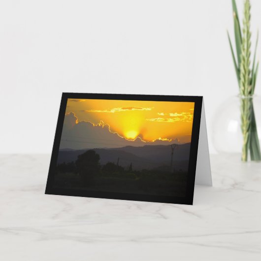 Mediterraan Zonsondergang Kaart (Voorkant)