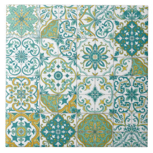 Mediterraane tinten/ Azulejo-tegels Tegeltje