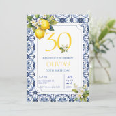 Mediterraans 30e Enige Leeftijd Citroen Verjaardag Kaart (Staand voorkant)