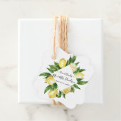 Mediterraans Aquarel Citroen Tropisch Bruiloft Bedankjes Labels (In situ)