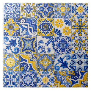 Mediterraans Azulejo Portugees Majolica Mozaïek Tegeltje