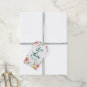 Mediterraans Blush Roos & Citroen Trouw Cadeaulabel (Met Touw)