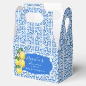 Mediterraans citroen bruidsfeestje bedankdoosjes (Geopend)