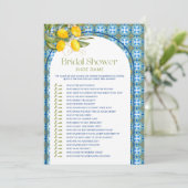 Mediterraans Citroen Vrijgezellenfeest Schoen Spel Kaart (Staand voorkant)