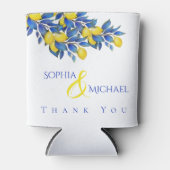 Mediterraans-citroenen-bruiloft-dank u- blikjeskoeler (Voorkant)