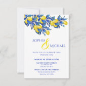 Mediterraans-citroenen bruiloft thema kaart (Voorkant)