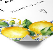 Mediterraans citroenen Vrijgezellenfeest gunsten t Poster (Hoek)