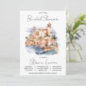 Mediterraans eiland, Reizen Thema Vrijgezellenfees Kaart (Staand voorkant)