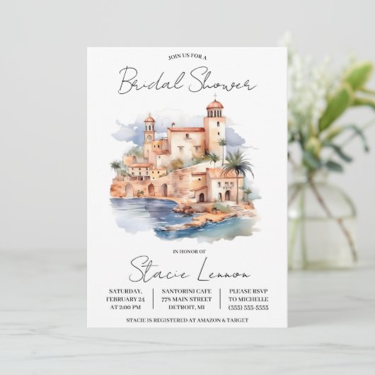 Mediterraans eiland, Reizen Thema Vrijgezellenfees Kaart (Staand voorkant)