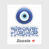 Mediterraans Evil Eye Charm Sticker (Vel)