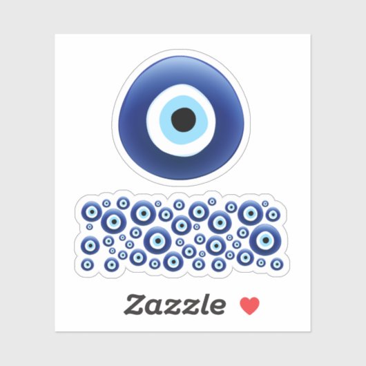Mediterraans Evil Eye Charm Sticker (Vel)