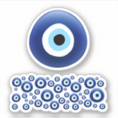 Mediterraans Evil Eye Charm Sticker (Voorkant)