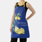 Mediterraans Geef Oma een Knijp Blauwe Citroen Schort (Insitu)