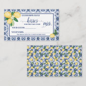 Mediterraans Hoeveel Kisses voor Soon Mrs Game Plaatskaartje (Voorkant / Achterkant)