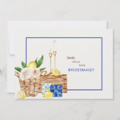 Mediterraans kleurrijk: jij zult mijn bruidsmeisje kaart (Voorkant)