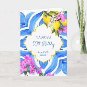 Mediterraans Majolica tegels citroenen verjaardags