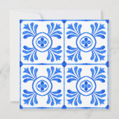 Mediterraans Majolica tegels citroenen verjaardags Kaart (Achterkant)