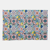 Mediterraans, Marokkaans, mozaïek, citroenkunst Theedoek (Horizontaal)