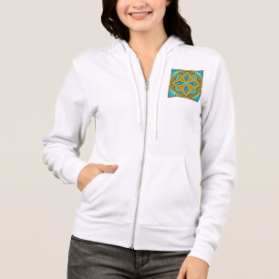 Mediterraans Marokkaans tegelpatroon blauw en goud Hoodie
