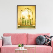 Mediterraans meerview muurschildering canvas afdruk (Insitu (Woonkamer))
