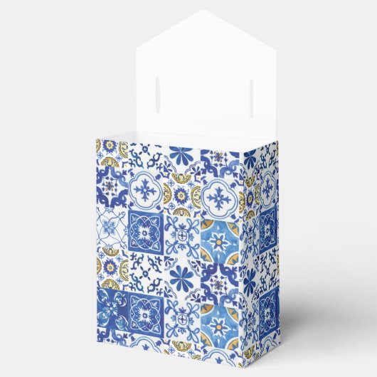 Mediterraans Mozaïek Tegels Bruiloft Baby Verjaard Bedankdoosjes (Geopend)