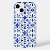 Mediterraans tegelblauw en wit Case-Mate iPhone case (Achterkant)
