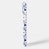Mediterraans tegelblauw en wit Case-Mate iPhone case (Achterkant / Links)