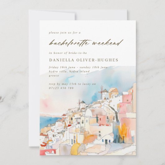 Mediterraans vrijgezellenweekend QR-code Kaart (Voorkant)