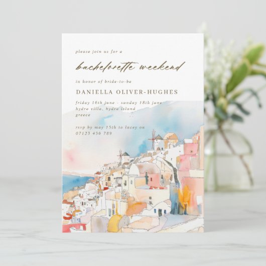 Mediterraans vrijgezellenweekend QR-code Kaart (Staand voorkant)