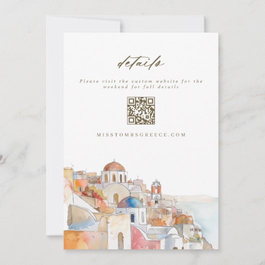 Mediterraans vrijgezellenweekend QR-code Kaart (Achterkant)